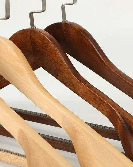 Elegant Solid Wood Suit Hangers - Premium Closet Storage Solution