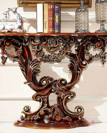 European Vintage Console Table - Classic Entryway Storage Solution