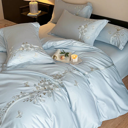 SVETANYA Cotton Embroidery Bedding Set - Double/Queen/King Size, Soft