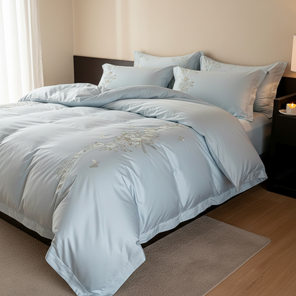 SVETANYA Cotton Embroidery Bedding Set - Double/Queen/King Size, Soft