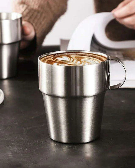 Elegant 6-Piece Set of Insulated Stainless Steel Tea Mugs for Home and Social Gatherings