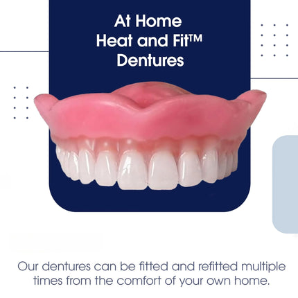 Silicone Cosmetic Dentures — Full Upper & Lower Set, Comfort Fit