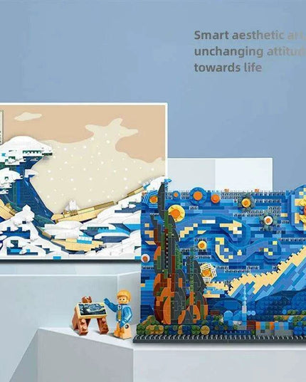 Vincent Van Gogh's Starry Night 3D Microbrick Art Kit - Spark Creativity in Young Artists