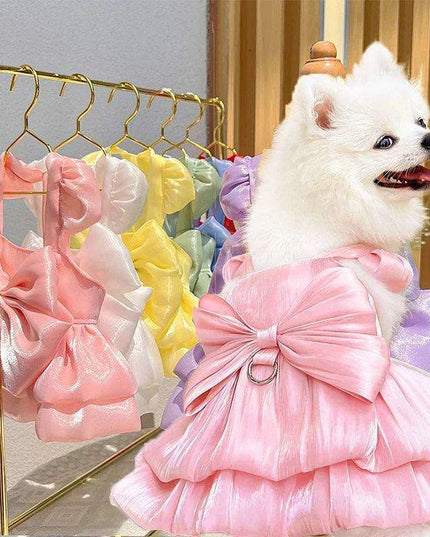 Charming Striped Butterfly Midi Dress for Small Dogs – Ideal for Special Occasions