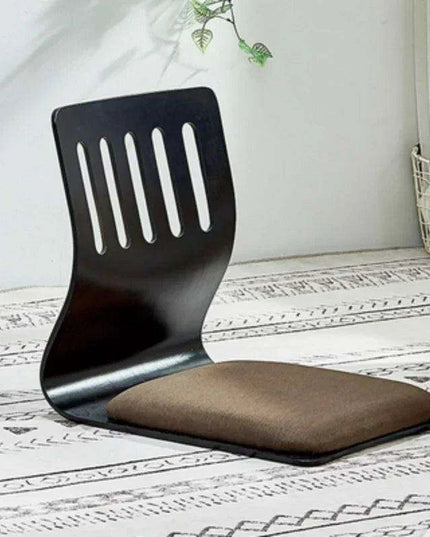 Japanese Minimalist Legless Floor Chair with Elegant Wooden Design - Ideal for Cozy Spaces