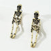 Eerie Elegance Skull Dangle Earrings - Ideal Gothic Accessory for Halloween and All-Year Wear