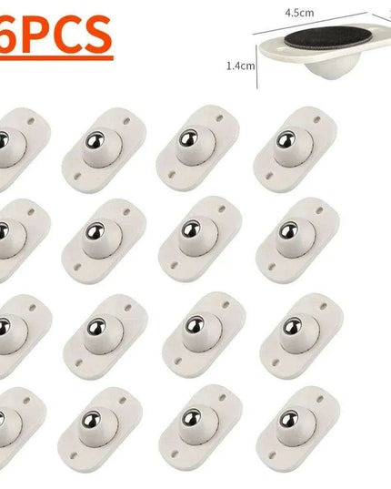 4PCS Adhesive 360° Swivel Caster Wheels for Effortless Furniture Mobility