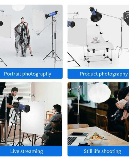 Selens Professional Adjustable C-Stand for Photographers and Videographers - Heavy Duty Aluminum Tripod Support