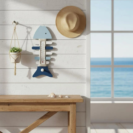 Wooden Aquatic Skeleton Thermometer Vintage Look Fishbone Thermometer with Hook Coastal Wall Decor Handmade Rustic Beach Theme wooden-aquatic-skeleton-thermometer-vintage-look-fishbone-thermometer-with-hook-coastal-wall-decor-handmade-rustic-beach-theme