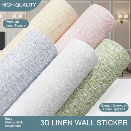 3D Foam Self-Adhesive Wallpaper — 50cm Wide, Waterproof, Peel & Stick