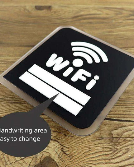 3D Acrylic WiFi Access Reminder Sign for Restaurants and Public Spaces