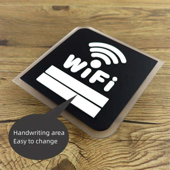 3D Acrylic WiFi Access Reminder Sign for Restaurants and Public Spaces