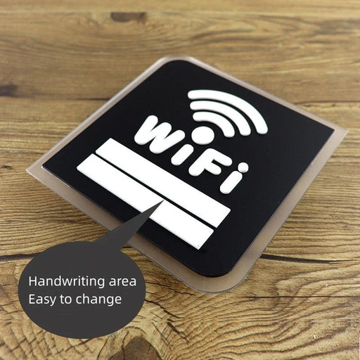 3D Acrylic WiFi Access Reminder Sign for Restaurants and Public Spaces