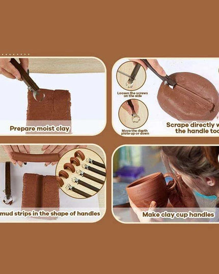 Personalized Pottery Handle Sculpting Tool - Innovative Mug and Kitchen Utensil Designer Scraper