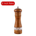 6-Inch Retro Solid Wood Salt and Pepper Mill Sets - Hand Operated Grinder for Fresh Seasonings