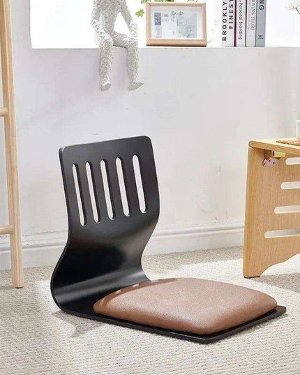 Japanese Minimalist Legless Floor Chair with Elegant Wooden Design - Ideal for Cozy Spaces