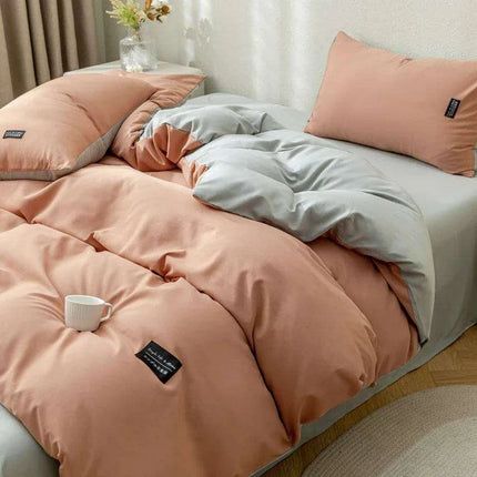 Minimalist Japanese-Inspired Duvet Cover Set with 2 Pillowcases - Luxurious & Cozy Bedding Experience