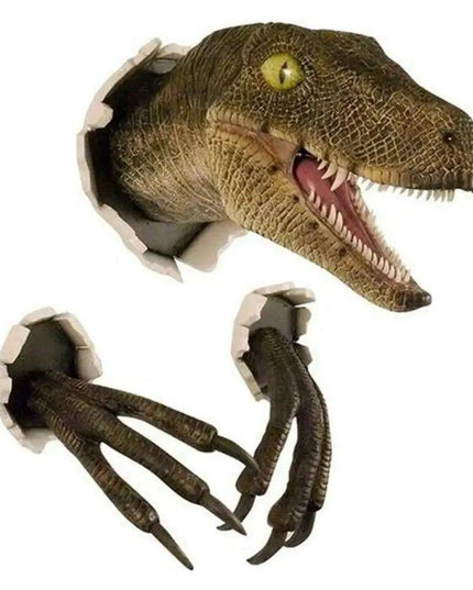 Dinosaur Wall Decor Foam Head Set for a Prehistoric Touch