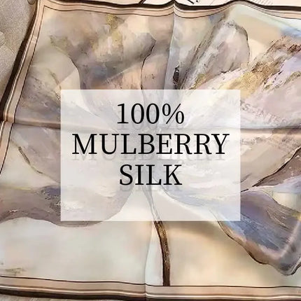 Shop1105528424 100% Mulberry Silk Scarf - 53x53cm Multifunctional Neck