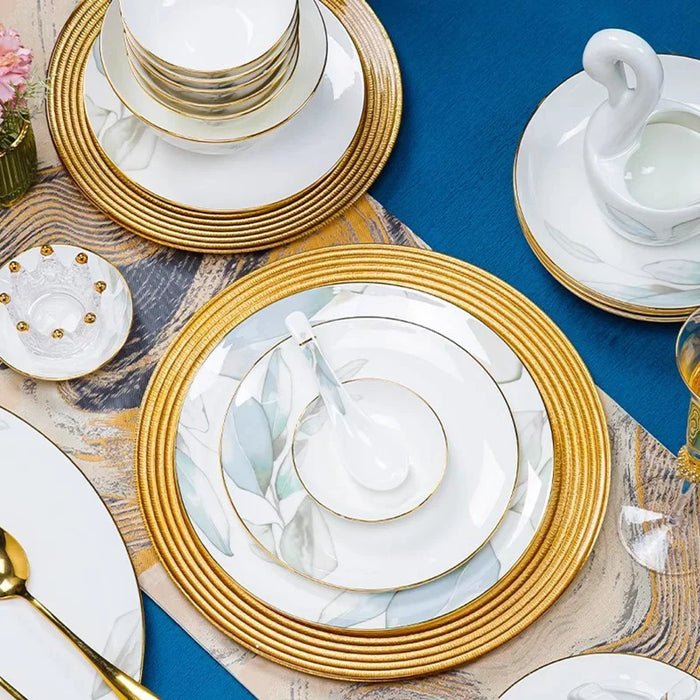 Elegant White Ceramic Dinnerware Set