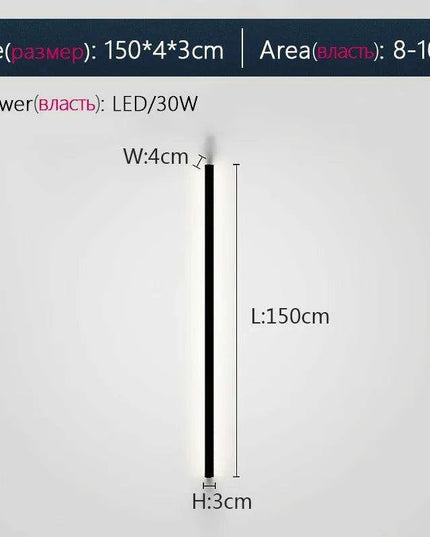 Sleek Nordic Waterproof LED Strip Wall Lamp Set with Remote Control - Ideal Outdoor Lighting Solution