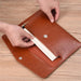 Sophisticated PU Leather Business Portfolio with Ample Storage