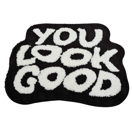 Uplifting Monogrammed Microfiber Bath Mat for a Joyful Bathroom Experience
