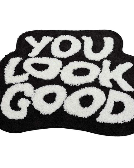 Uplifting Monogrammed Microfiber Bath Mat for a Joyful Bathroom Experience