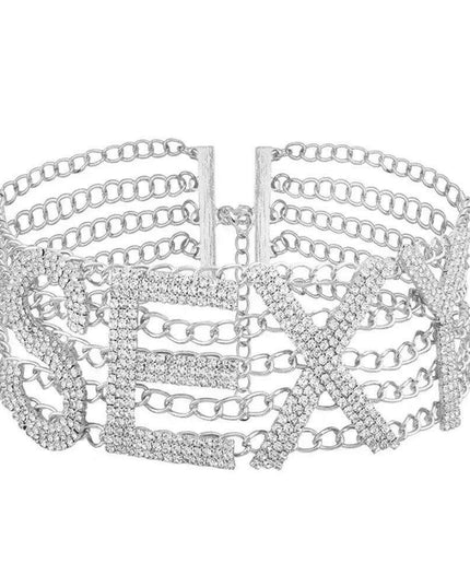 Glimmering Charm Crystal Rhinestone Choker: A Sophisticated Accessory for Trendsetting Women