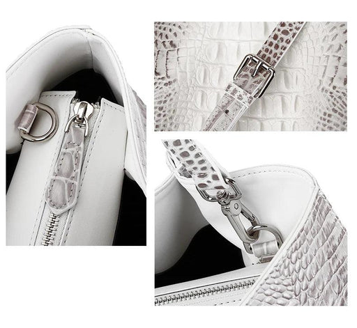 Exquisite Crocodile Embossed Leather Tote for Women