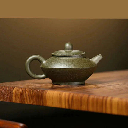 Handcrafted Yixing Purple Clay Tea Kettle - 70ml Artisan Green Mud Teapot for Traditional Kung Fu Brewing