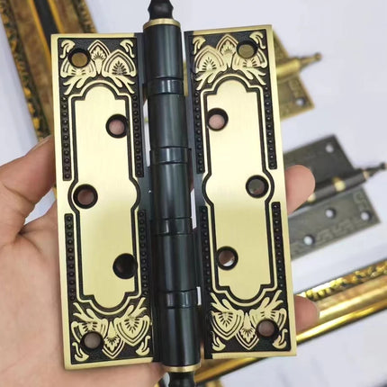 One Pieces European Luxury Brass Door Hinge 5-inch High-end Electropla