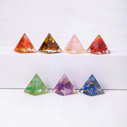 Natural Crystal Mini Pyramid Statue — Reiki & Feng Shui Amulet, 2 cm
