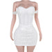 Lace Off-Shoulder Mini Dress - Bodycon Night Out Fashion for Women