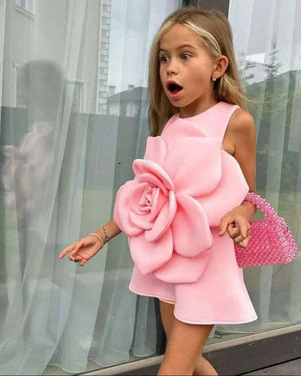 Elegant Floral Summer Dress for Girls - Perfect Party and Stage Show Outfit