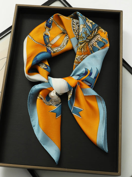 Elegant Sophistication: Women's Luxurious Silky Polyester Satin Bandana Hijab - 70x70cm Square Shawl