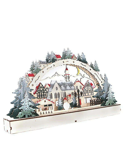 Enchanting LED Wooden Christmas Forest Centerpiece Decoration