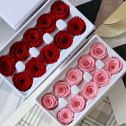 Eternal Blooms: Luxurious 10-Piece Preserved Rose Heads Collection