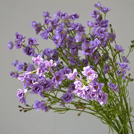 LINANUO 5pcs Luxury Violets Artificial Flowers - Moisturizing Latex De