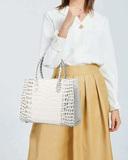 Exquisite Crocodile Leather Tote - A Statement of Sophistication