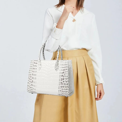 Women's Luxury Crocodile Leather Handbag - Exclusively Yours