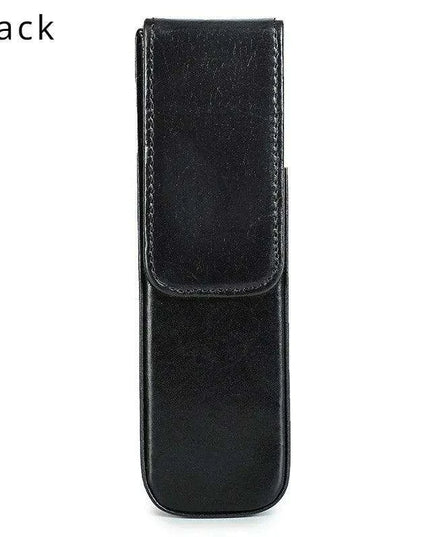 Elegant Genuine Leather Pen Organizer - Stylish Storage for Office and Travel