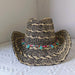 Rose Red Cowboy Straw Hat - Adjustable Wide Brim Sun Hat for All Seasons