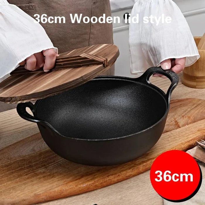 Traditional Cast Iron Pot for Chinese and Japanese Cooking - Elevate Your Kitchen Skills