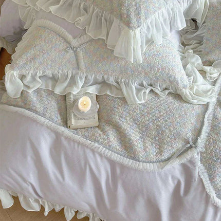 Romantic Floral Princess Purple Duvet Cover Set - Luxurious 100% Cotton Bedding for Autumn & Winter