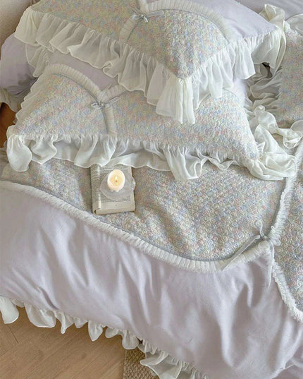 Romantic Floral Princess Purple Duvet Cover Set - Luxurious 100% Cotton Bedding for Autumn & Winter