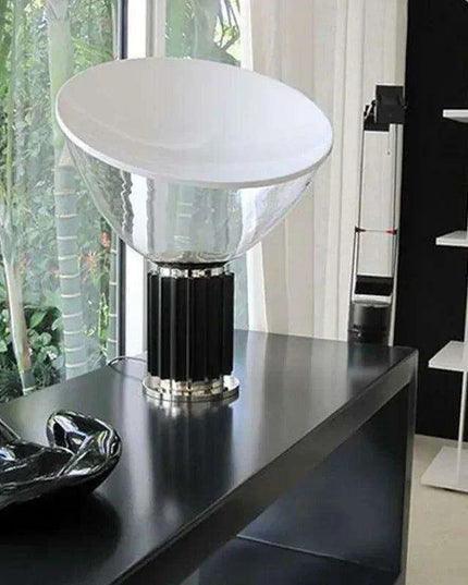 Radiant Elegance: Italian Designer Glass Table Lamp for Stylish Interiors