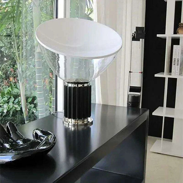 Radiant Elegance: Italian Designer Glass Table Lamp for Stylish Interiors