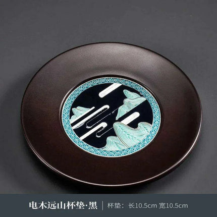 Serene Zen-Style Kung Fu Tea Coasters - Stylish Heat-Resistant Mats for Enhanced Beverage Experience