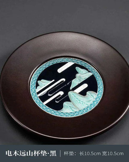 Serene Zen-Style Kung Fu Tea Coasters - Stylish Heat-Resistant Mats for Enhanced Beverage Experience